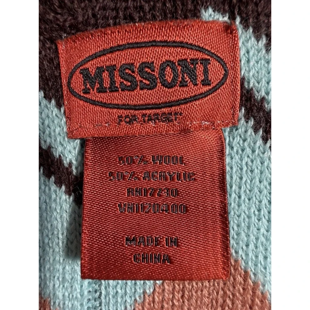 Missoni for Target Zigzag Infinity Scarf‎ Multicolor Chevorn Wool Blend Preppy